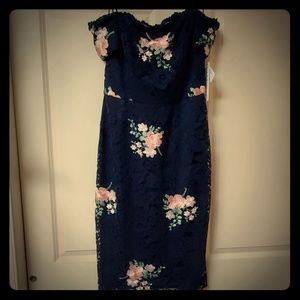 Nicole Miller Floral Lace Dress
